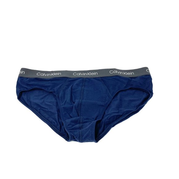 💖MEGA SALE💖Calvin Klein 3 PACK Blue Underwear Brief Cotton Men's NP21660416 - Picture 4 of 8